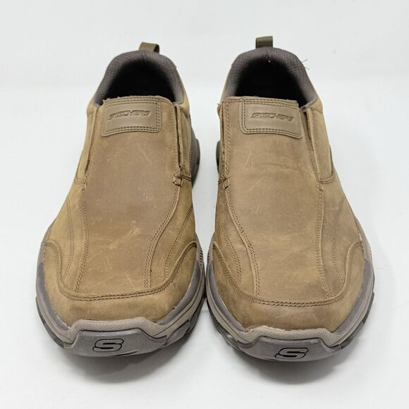 Skechers Respected Lowry Shoes Mens 13 Brown Leather Slip On Comfort Loafers main image 11